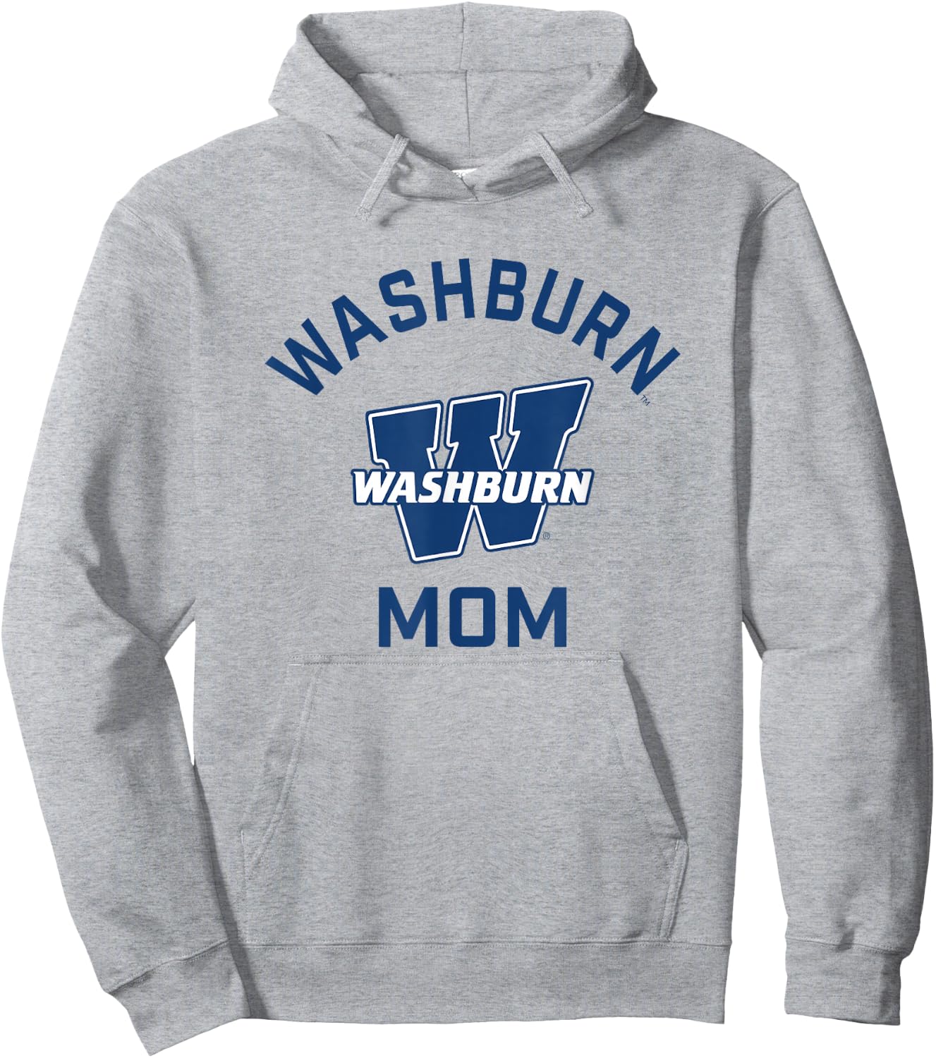 Washburn University Ichabods Arched Mom Hoodie - Hoodie | Ash