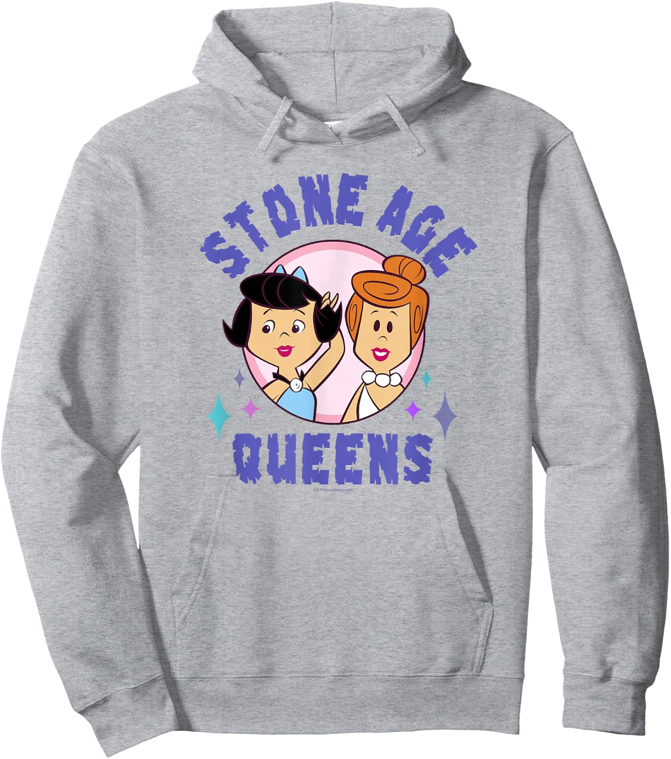 The Flintstones Wilma & Betty Stone Age Queens Retro Cartoon Hoodie - Hoodie | Ash