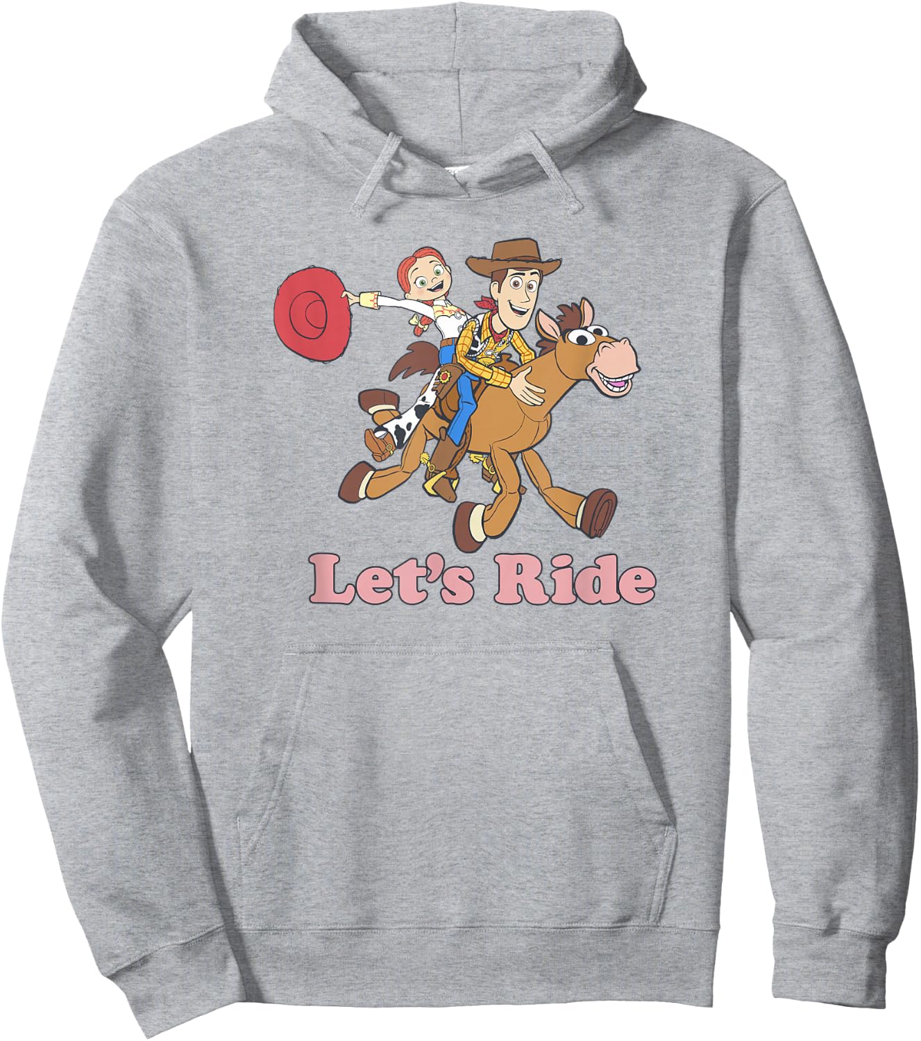 Disney Pixar Toy Story Woody & Jesse Let's Ride Hoodie - Hoodie | Ash