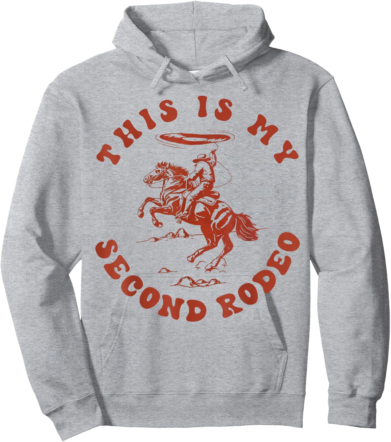 This Is My Second Rodeo Funny Cowboy Retro Hoodie - Hoodie | Ash