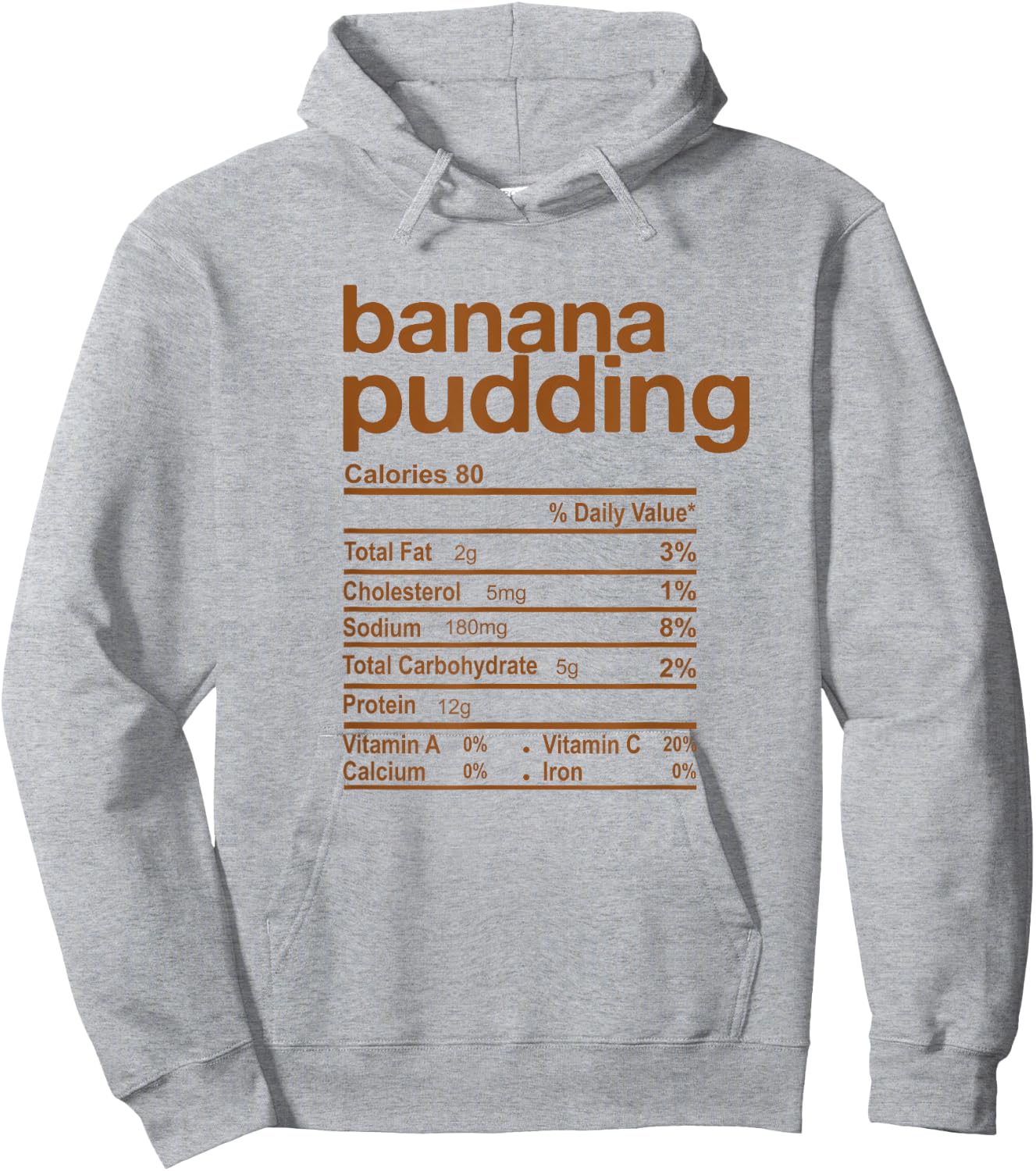 Banana Pudding Nutrition Facts Funny Thanksgiving Christmas Hoodie - Hoodie | Ash