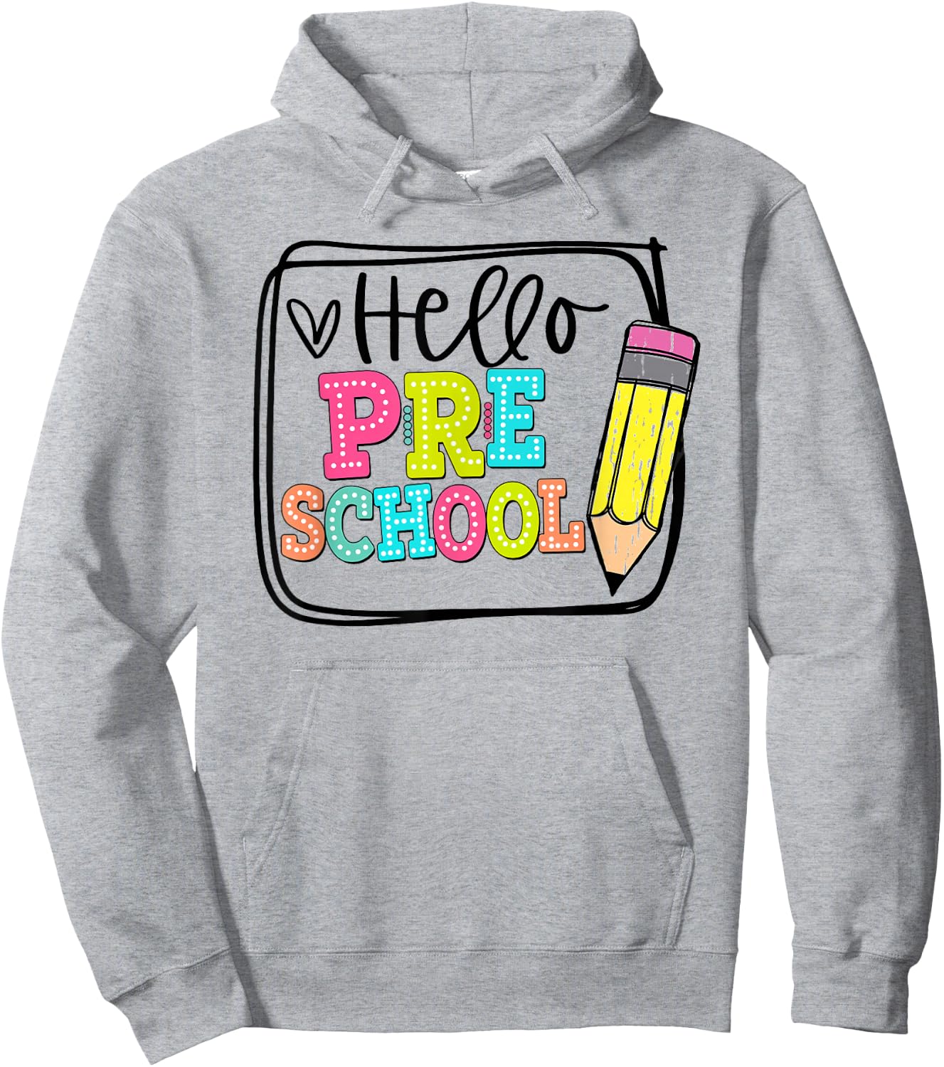 Hello preschool Team Pre-K Teacher Kids Back to School Hoodie - Hoodie | Ash