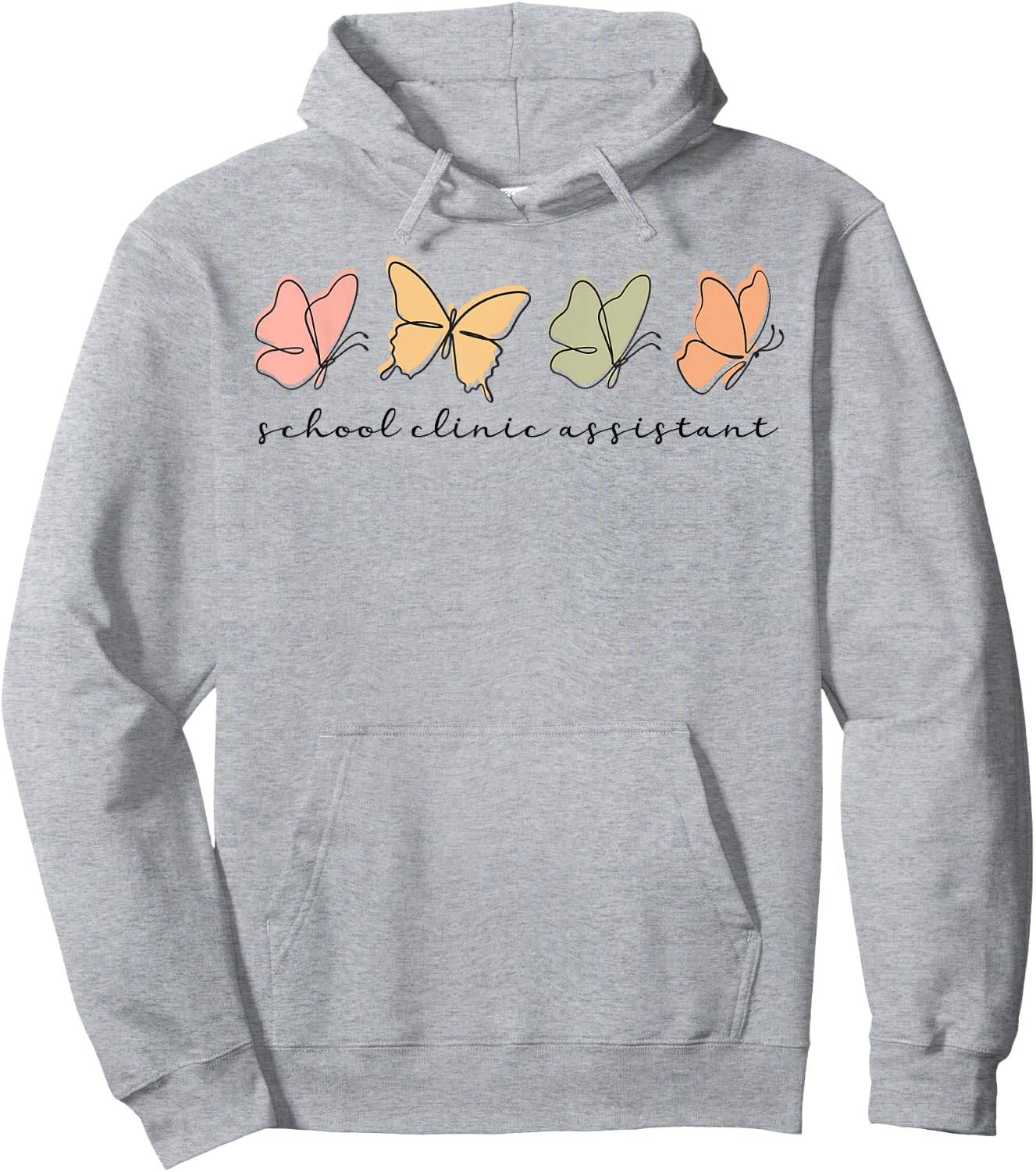 school clinic Assistant Women Cute Squad Butterfly Hoodie - Hoodie | Ash