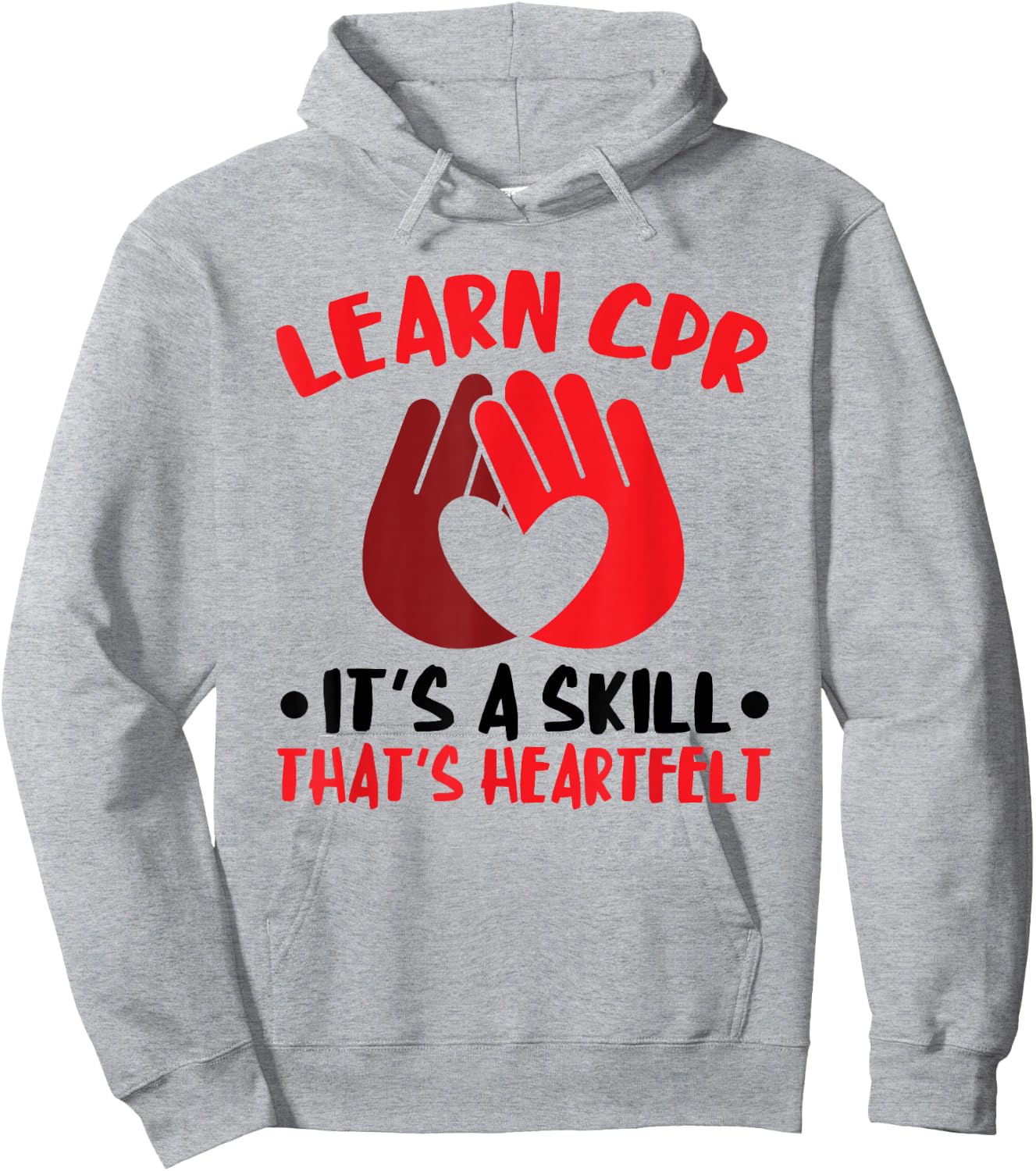 CPR Instructor AED Instructor Heartfelt Skill CPR Trainer Hoodie - Hoodie | Ash