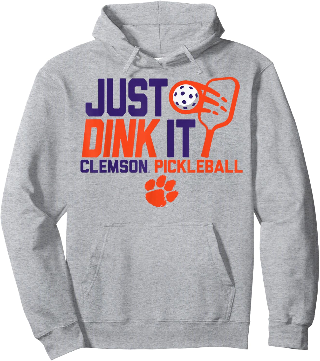 Clemson Tigers Pickleball Dink Gray Officially Licensed Hoodie - Hoodie | Ash