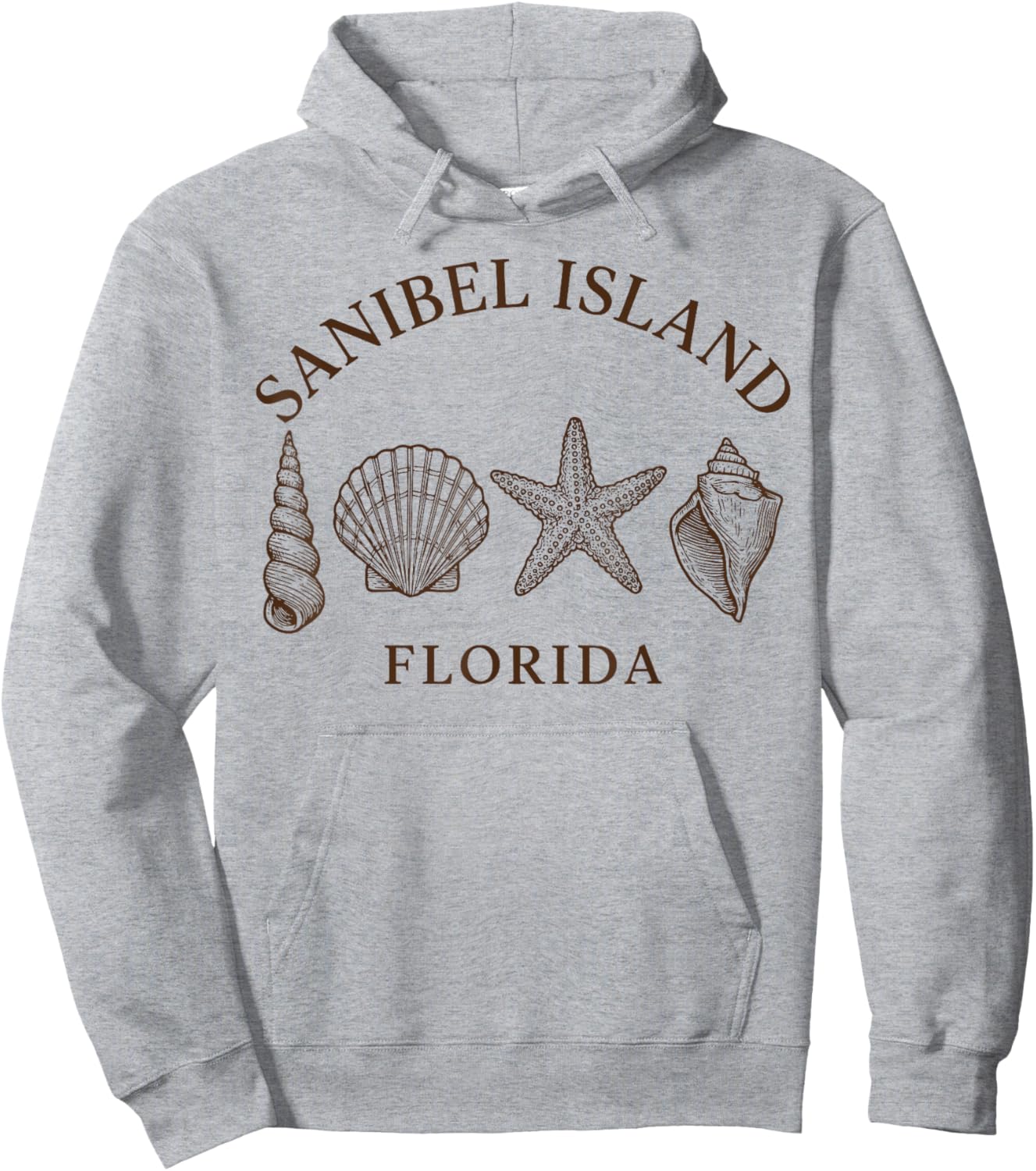 Sanibel Island Florida Seashell Beach Vacation Shelling Hoodie - Hoodie | Ash