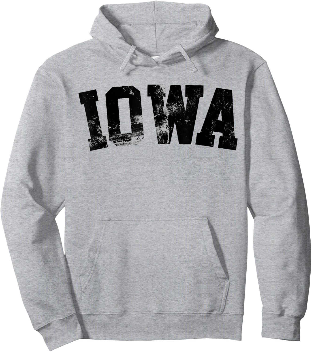 Retro Iowa Vintage Iowa Black Gold Iowa Throwback Design Hoodie - Hoodie | Ash