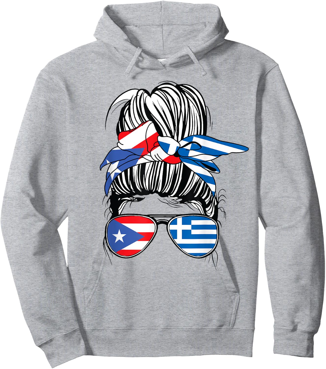 Puerto Rican Para Mujer Puerto Rico Women Greek Girl Greece Hoodie - Hoodie | Ash