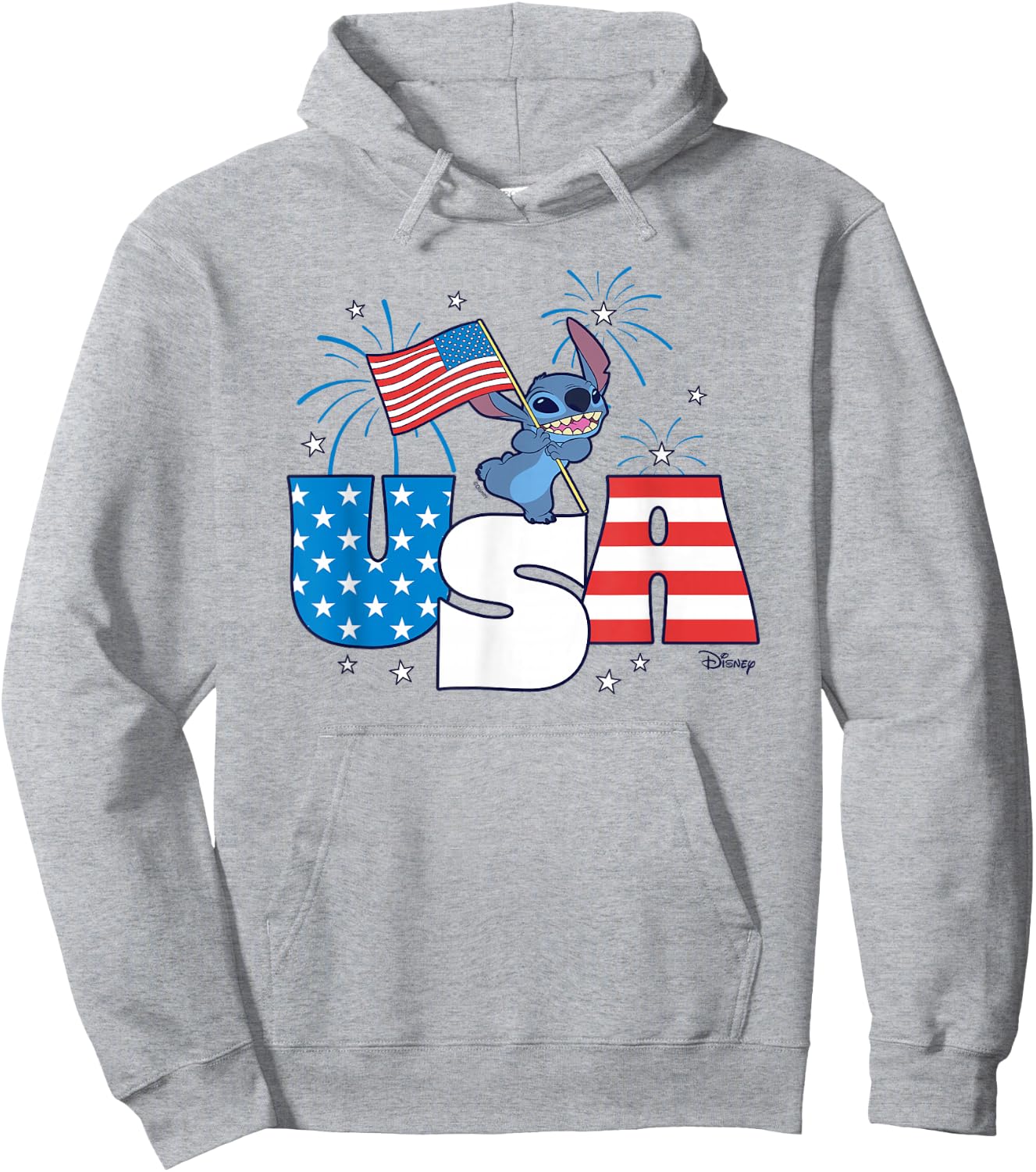Disney Lilo & Stitch Fireworks 4th of July Hoodie - Hoodie | Ash