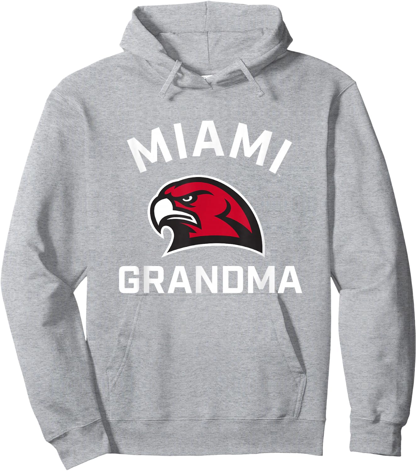 Miami University Ohio Redhawks Arched Grandma Hoodie - Hoodie | Ash