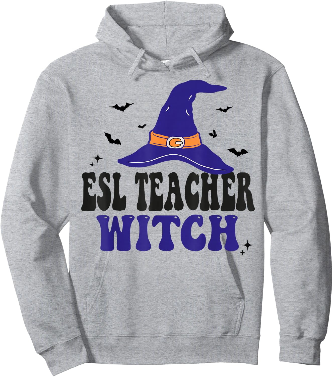 ESL Teacher Witch Funny Halloween Matching Group Costume Hoodie - Hoodie | Ash