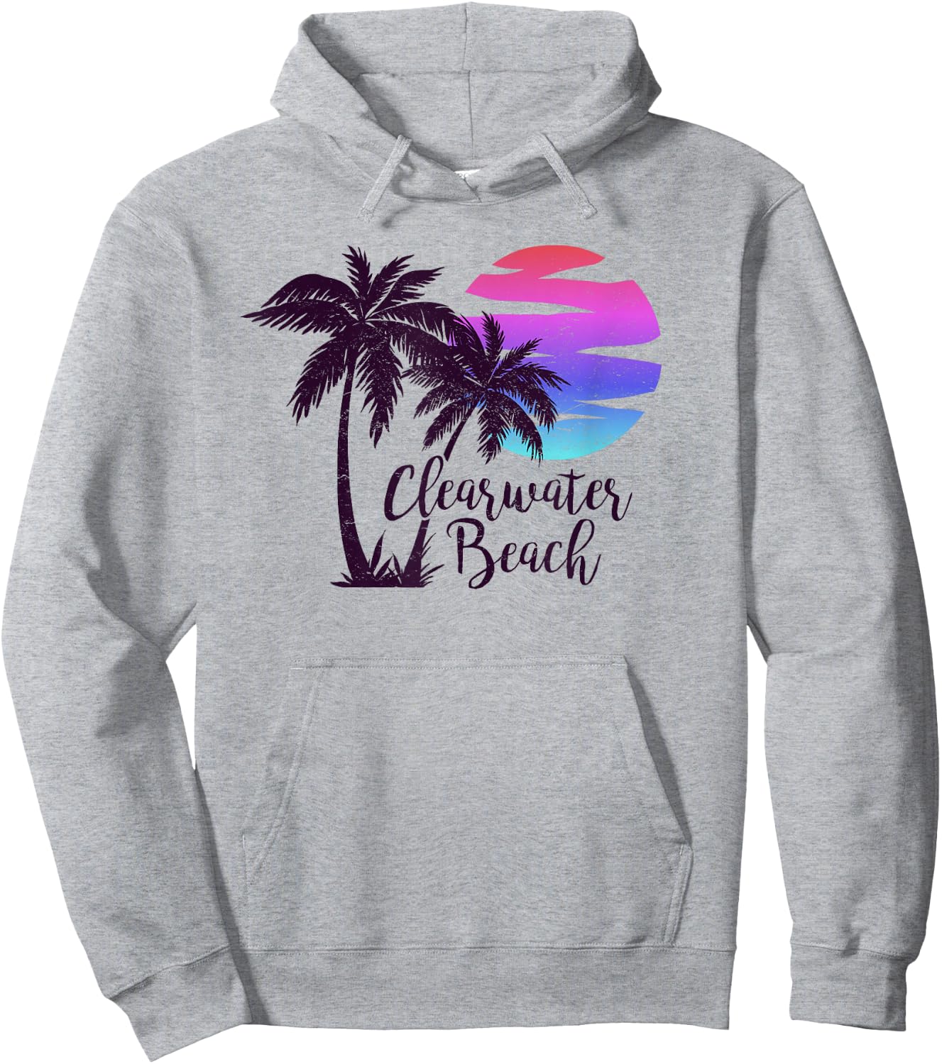 CLEARWATER BEACH Trip Vacation Spring Break Sunset Graphic Men Women Girls Kids Hoodie - Hoodie | Ash