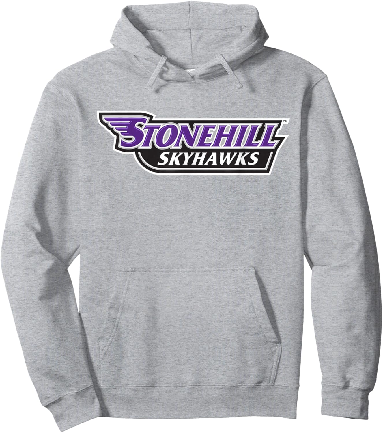 Stonehill College Skyhawks Text Logo Hoodie - Hoodie | Ash