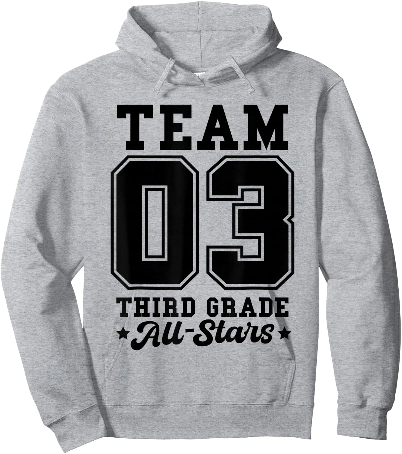 Team 3rd Grade All-Stars Back To School Sports Jersey Hoodie - Hoodie | Ash