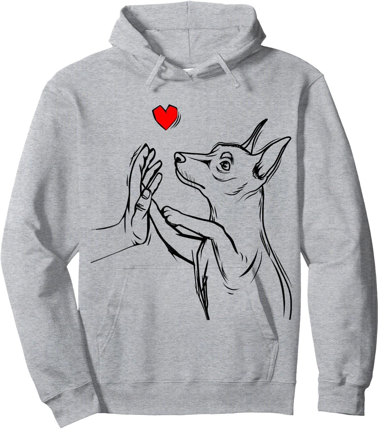 Min Pin Love Miniature Pinscher Dog Mom Women Girls Hoodie - Hoodie | Ash