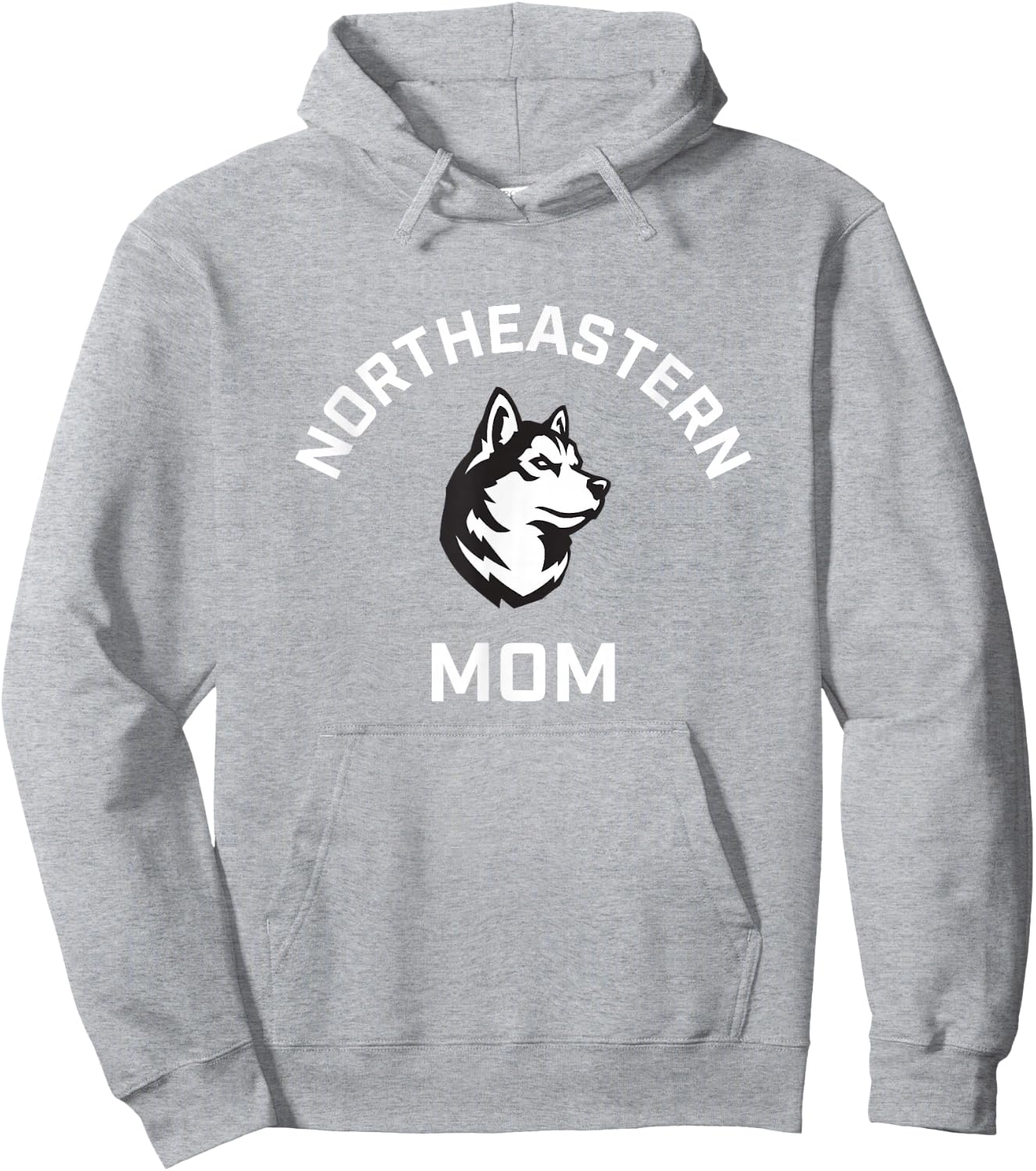 Campus Lab Northeastern University NEU Huskies Arched Mom , Small, Red Hoodie - Hoodie | Ash