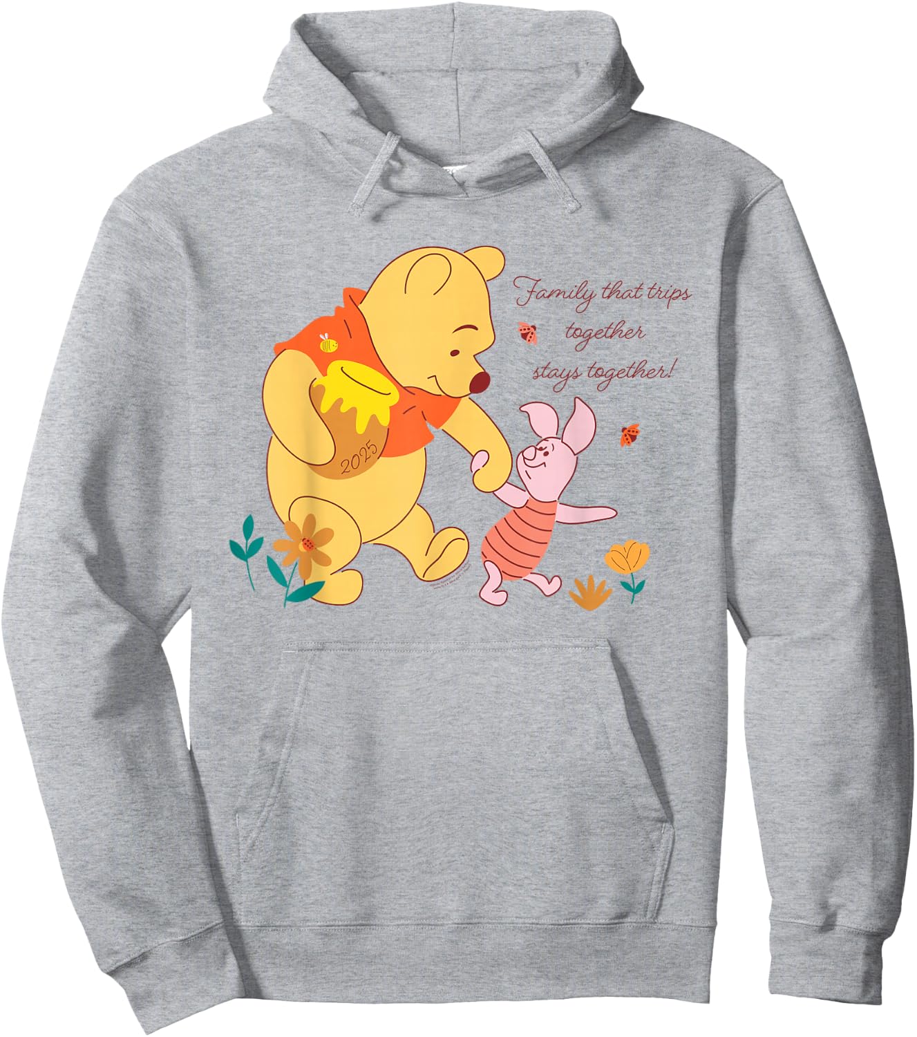 Disney Winnie The Pooh & Piglet Family Trip Vacation 2025 Hoodie - Hoodie | Ash