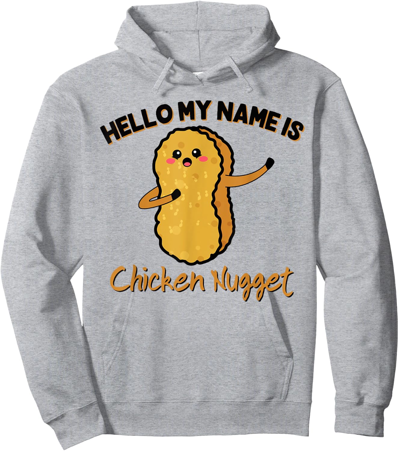 Hello my name is Chicken Nugget Costume kids Chicken Hoodie - Hoodie | Ash