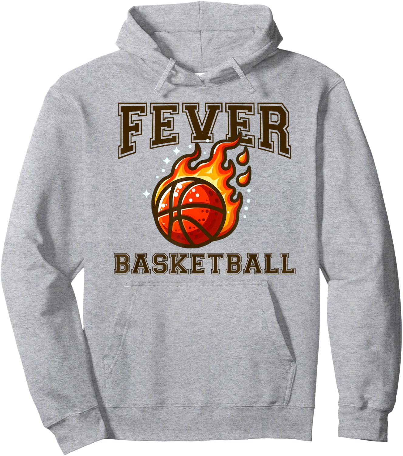 Basketball Fever Vintage Basketball Hoodie - Hoodie | Ash