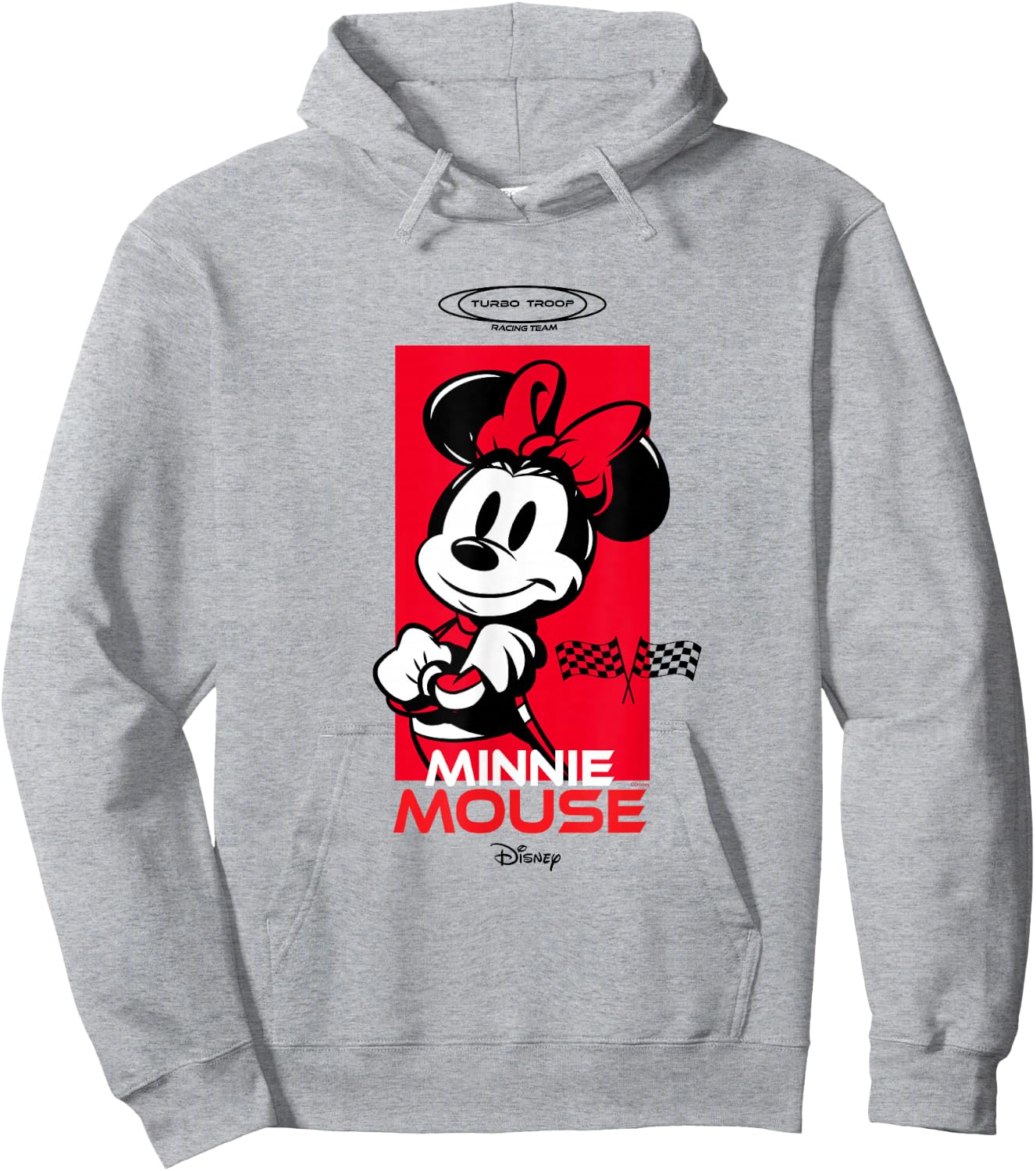 Disney Mickey and Friends Minnie Mouse Checkered Style Hoodie - Hoodie | Ash