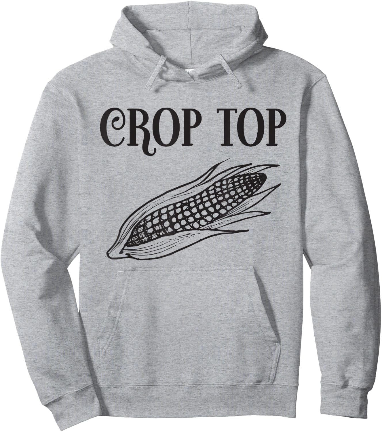 Crop Top Funny Gardening Farming Corn Lover Corny Country Hoodie - Hoodie | Ash