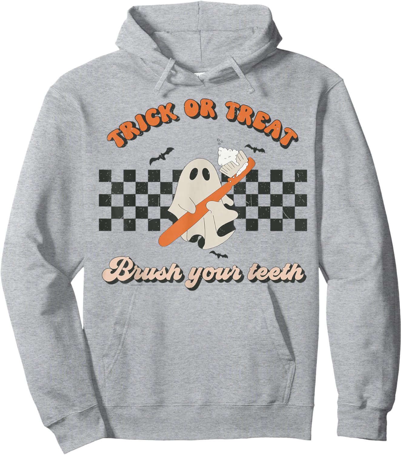 Trick Or Treat Brush Your Teeth Dental Halloween Dentist Hoodie - Hoodie | Ash