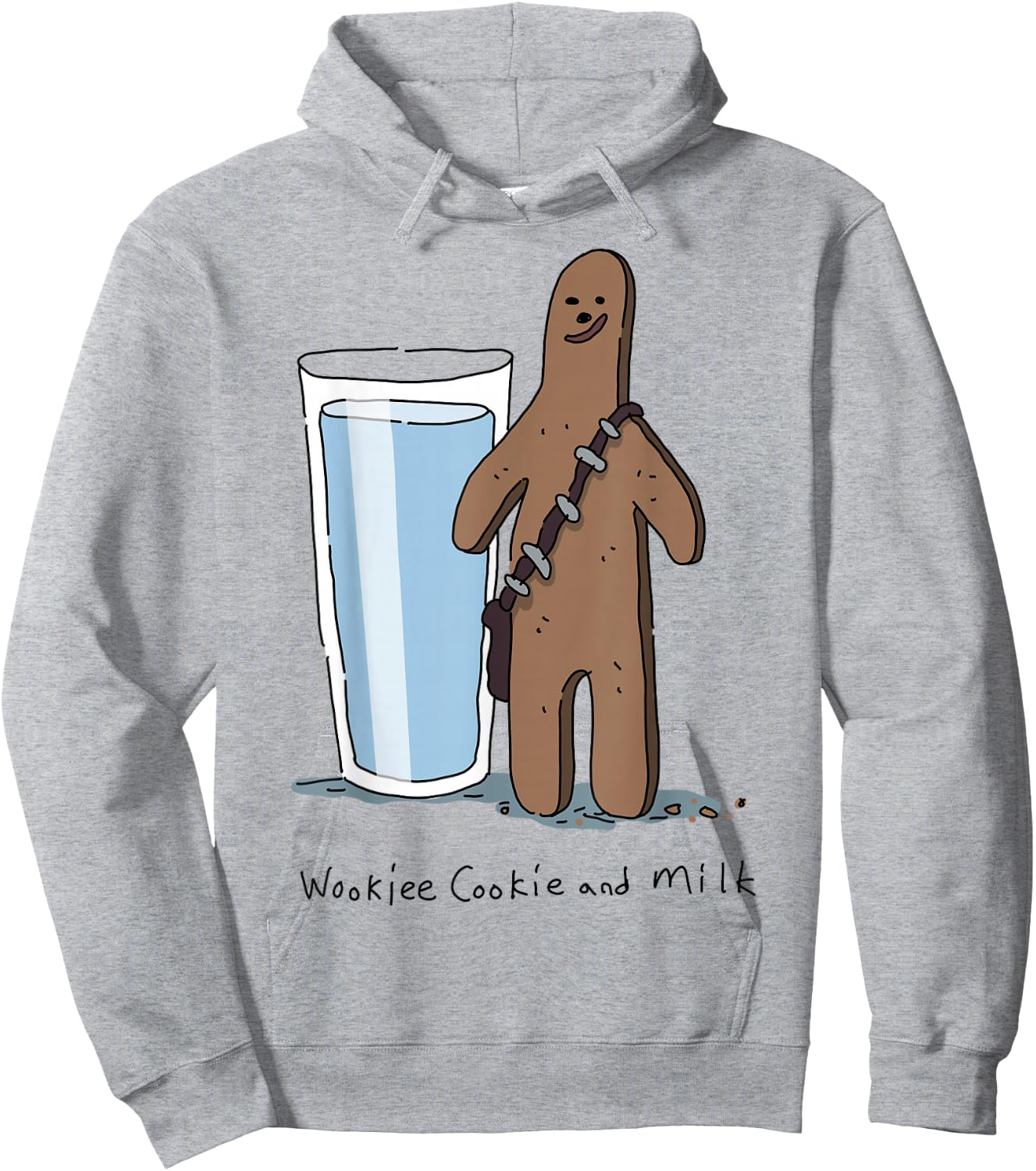 Star Wars Chewbacca Wookiee Cookie And Milk Hoodie - Hoodie | Ash