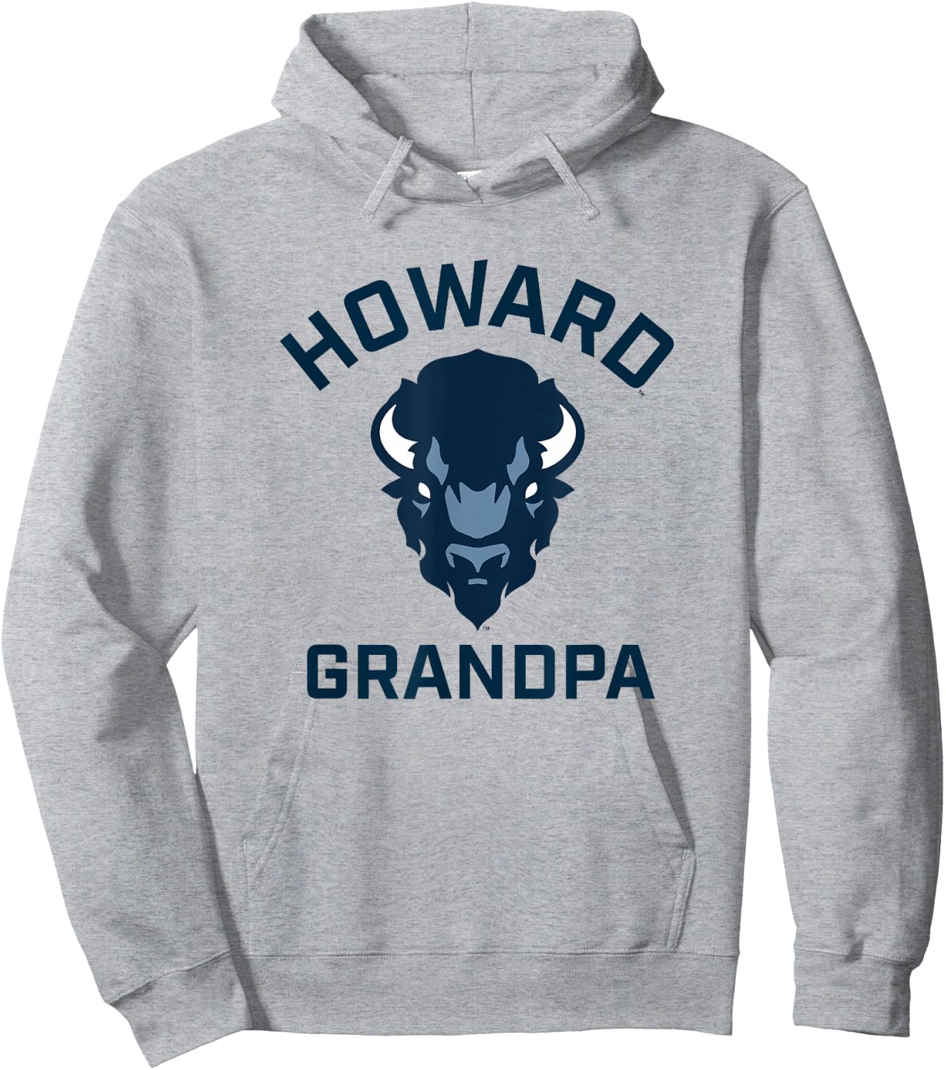 Howard University Bison Arched Grandpa Hoodie - Hoodie | Ash