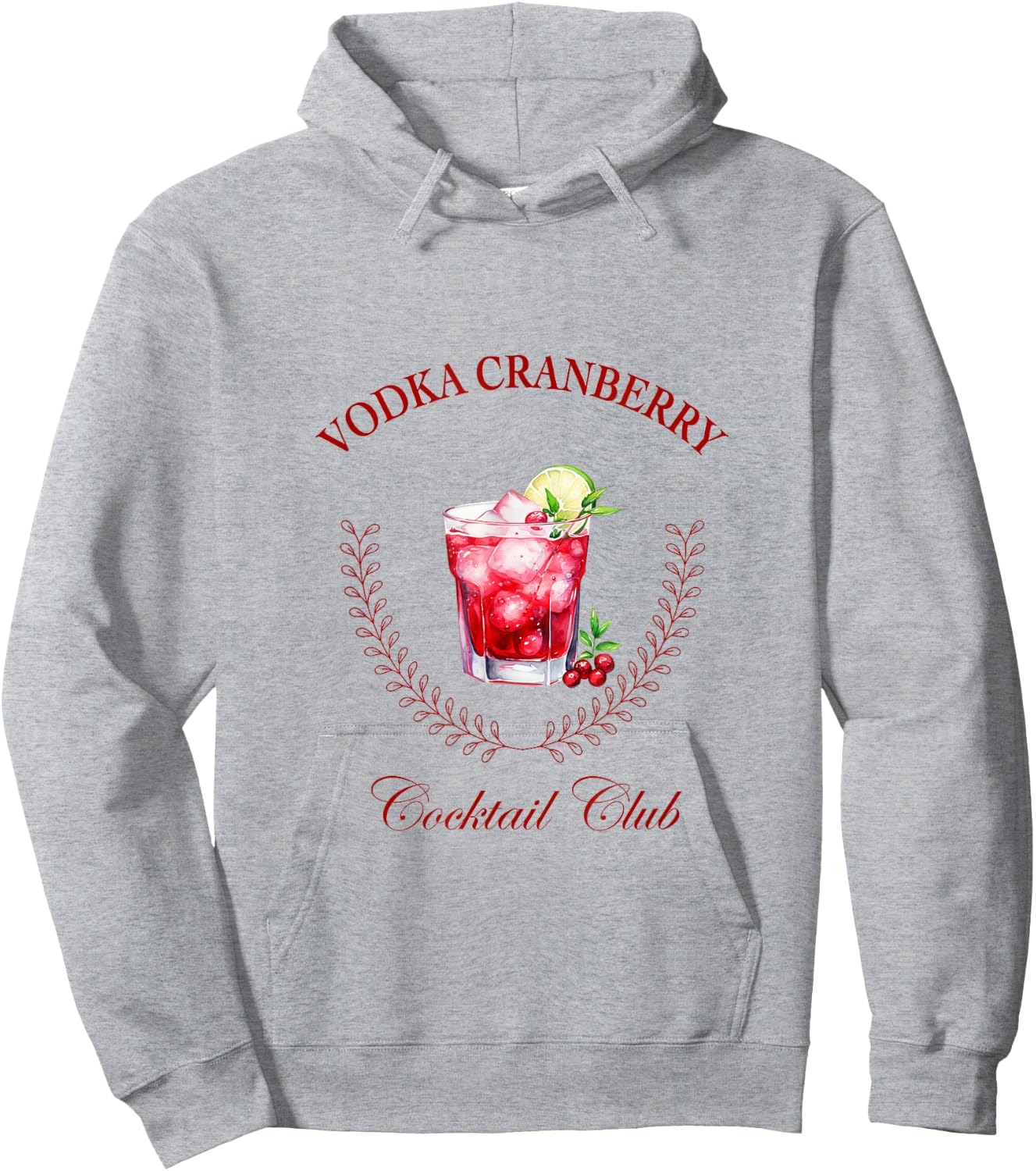 Vodka Cranberry Cocktail Club Hoodie - Hoodie | Ash