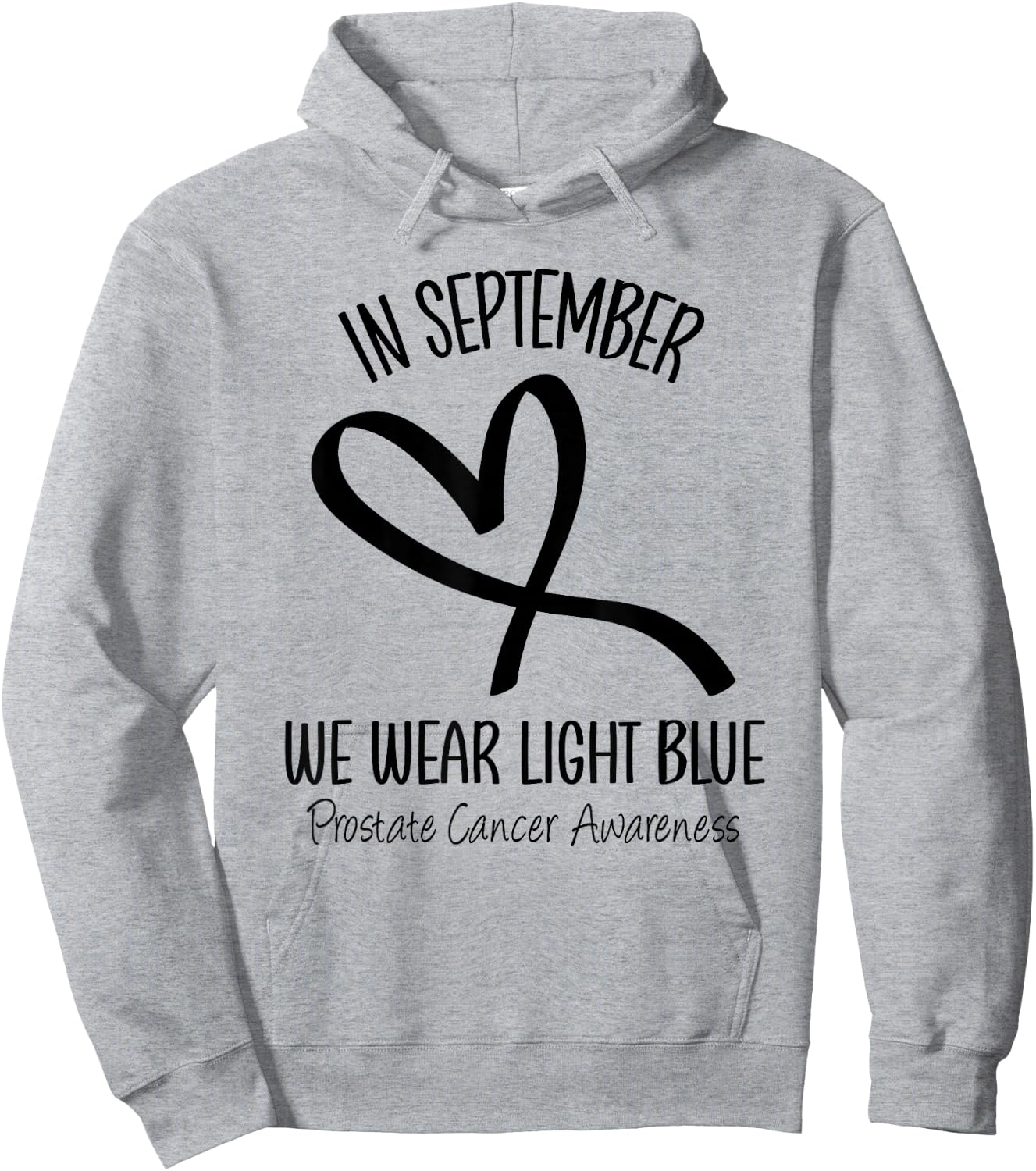 Rainbow September Blue Prostate Cancer Awareness Ribbon Hoodie - Hoodie | Ash