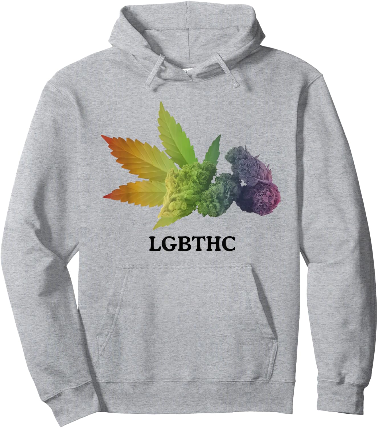 LGBTTHC Weed Leaf Pride Funny LGBTQ Hoodie - Hoodie | Ash
