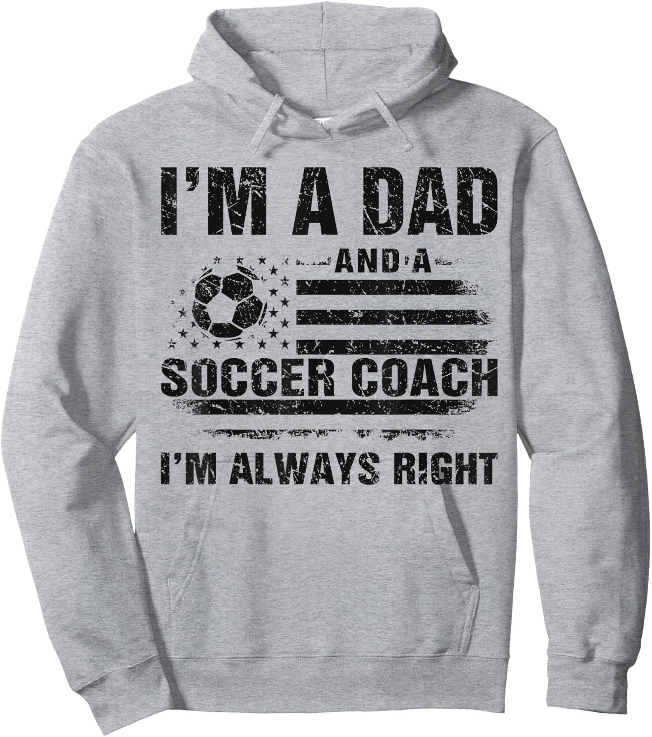 Dad Soccer Coach Funny Fathers Day Christmas Soccer Lover Da Hoodie - Hoodie | Ash