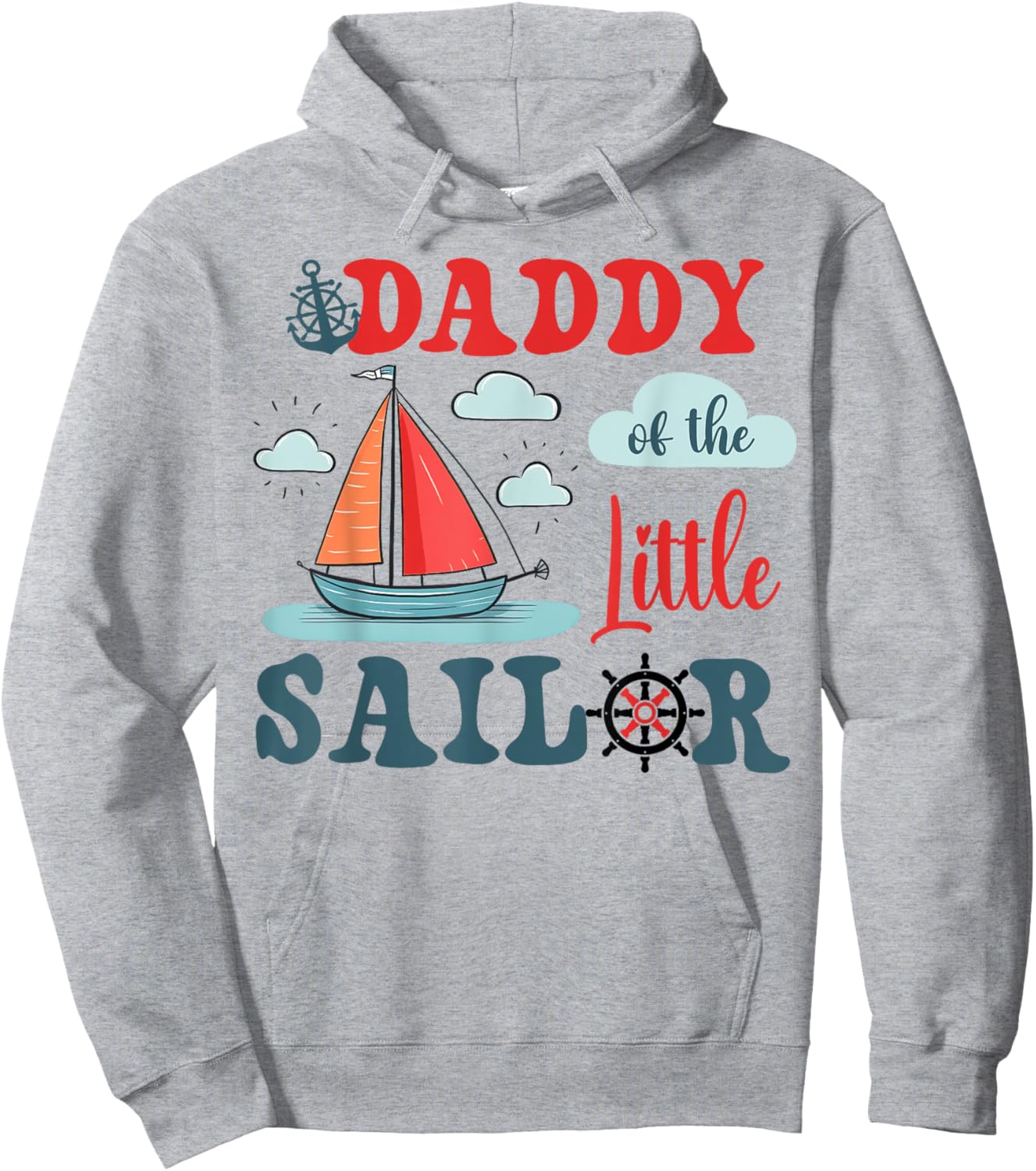 Daddy of The Birthday Sailor Nautical Birthday Matching Hoodie - Hoodie | Ash