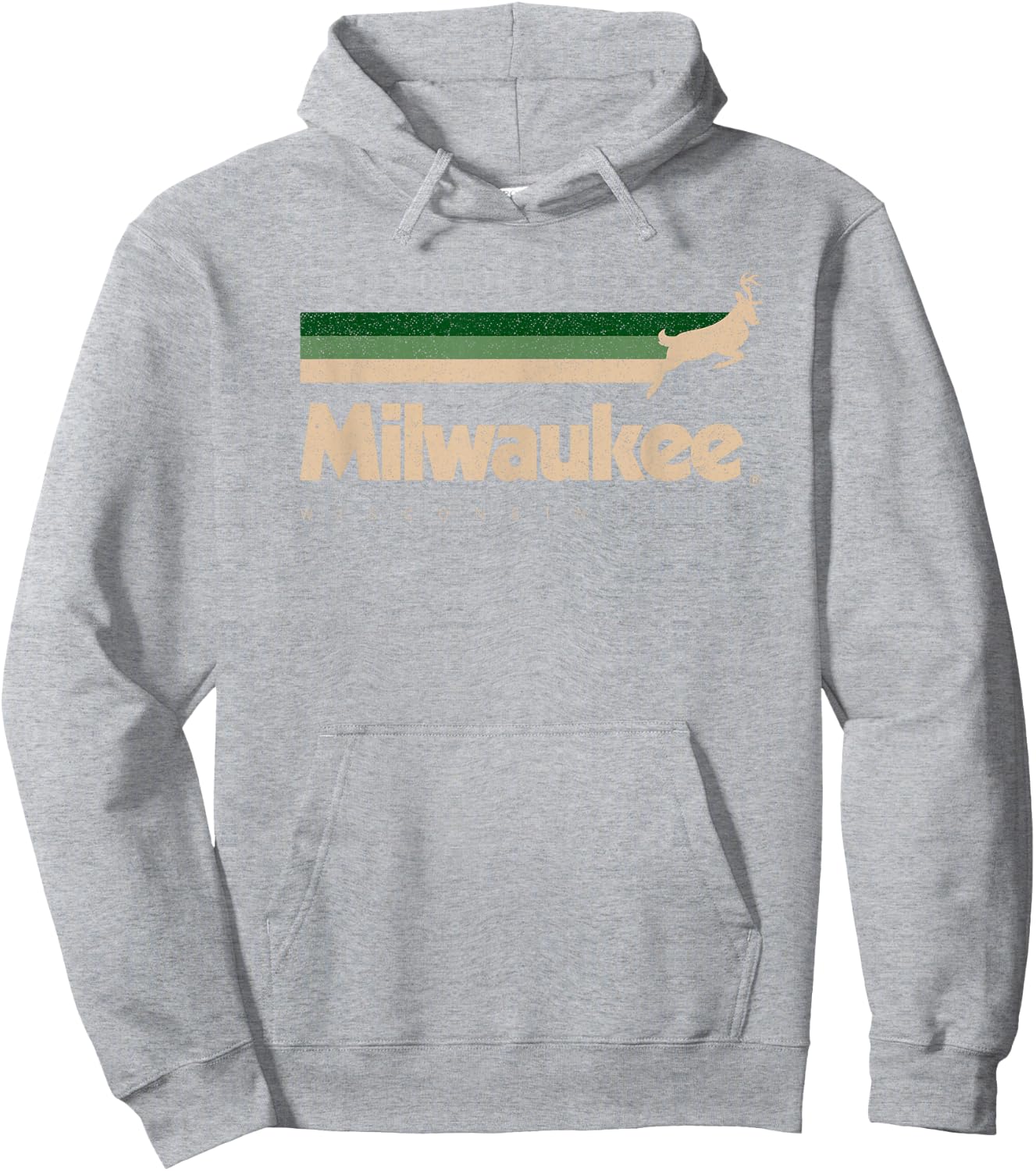 Green Milwaukee Basketball B-Ball City Wisconsin Milwaukee Hoodie - Hoodie | Ash