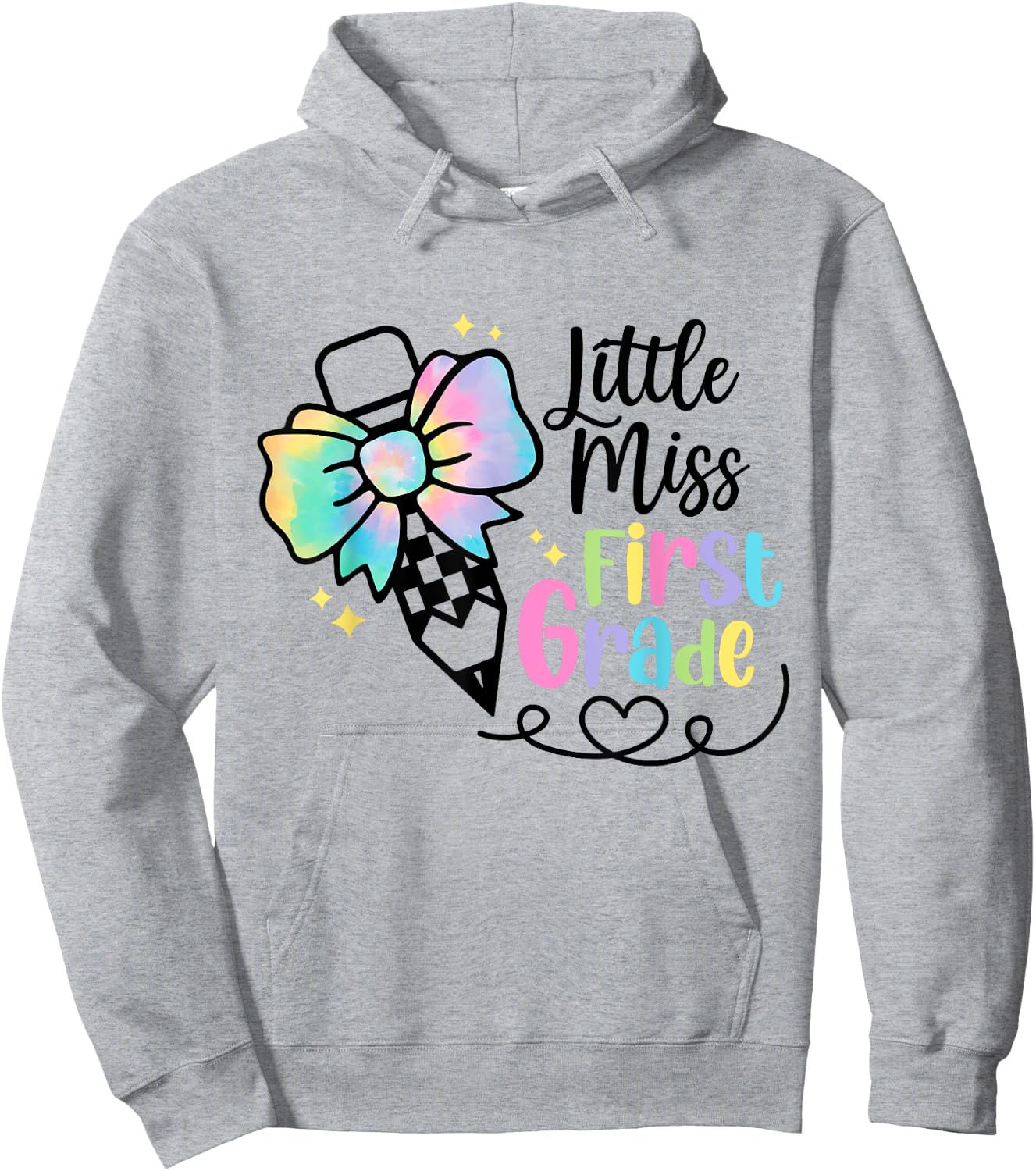 Cute First Grade Girls Back to School First Day of 1st Grade Hoodie - Hoodie | Ash