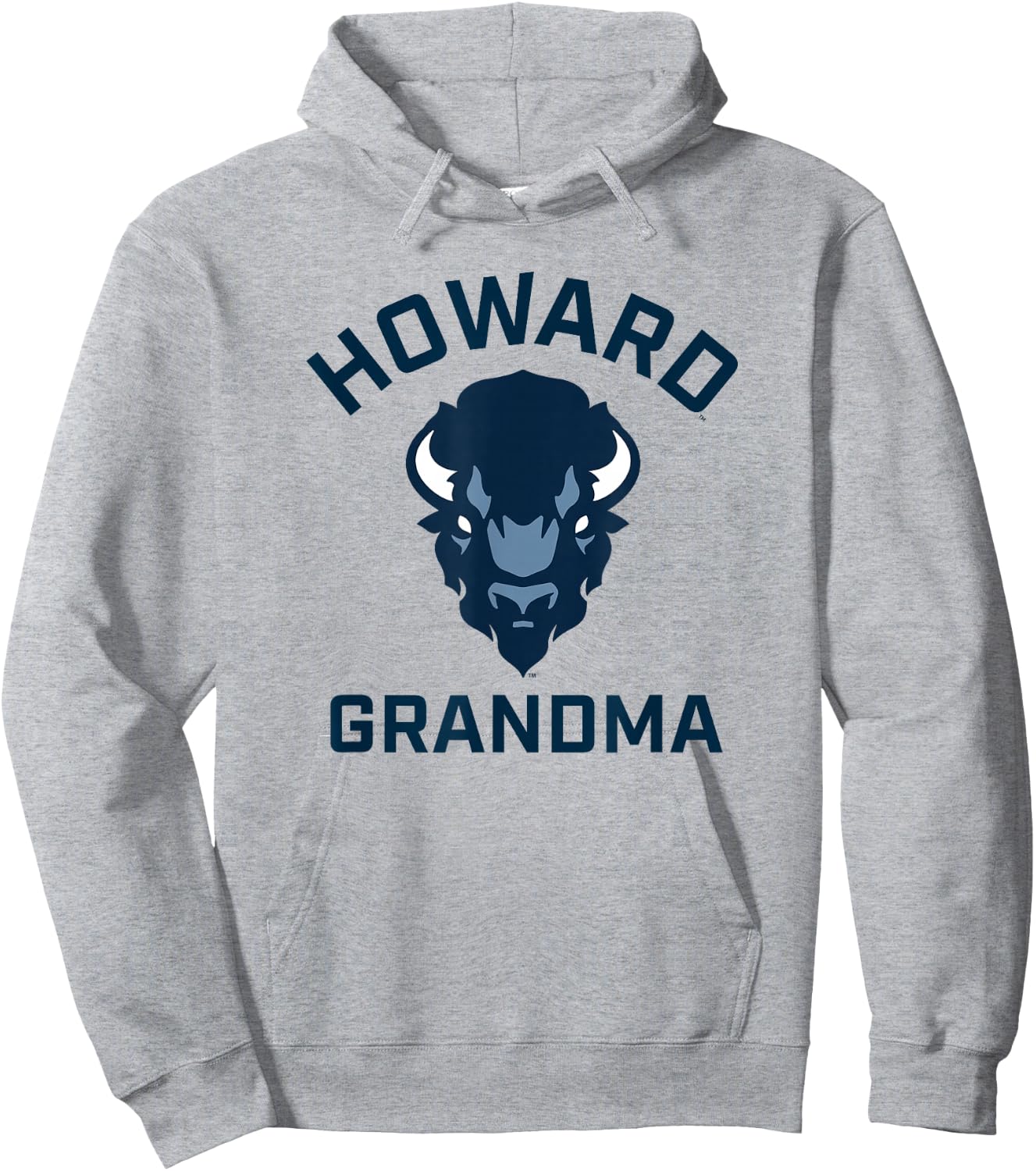 Howard University Bison Arched Grandma Hoodie - Hoodie | Ash