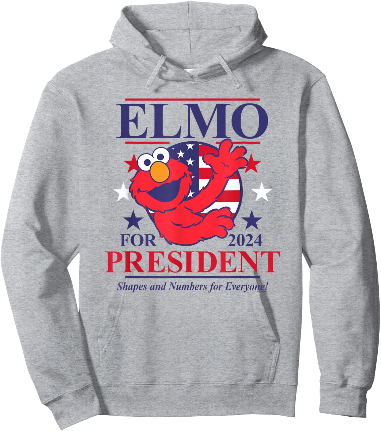 Sesame Street Elmo for President 2024 Hoodie - Hoodie | Ash
