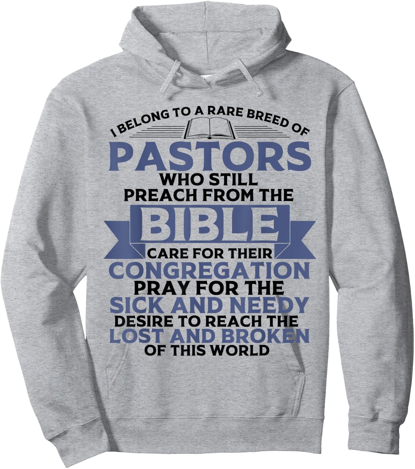 Funny Pastor Appreciation Gift Christian Preacher Men Women Hoodie - Hoodie | Ash