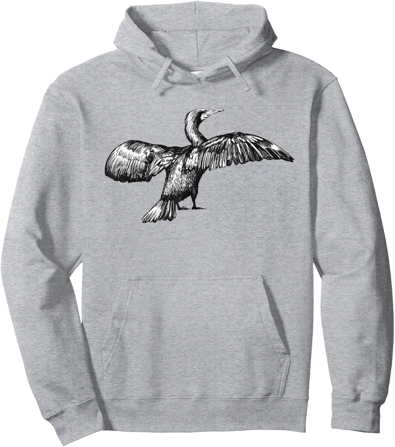 Cormorant Bird Hoodie - Hoodie | Ash