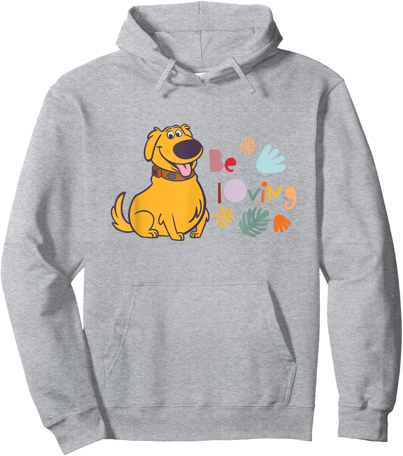 Disney Pixar Up Be Loving Cute Dug Colorful Big Chest Logo Hoodie - Hoodie | Ash