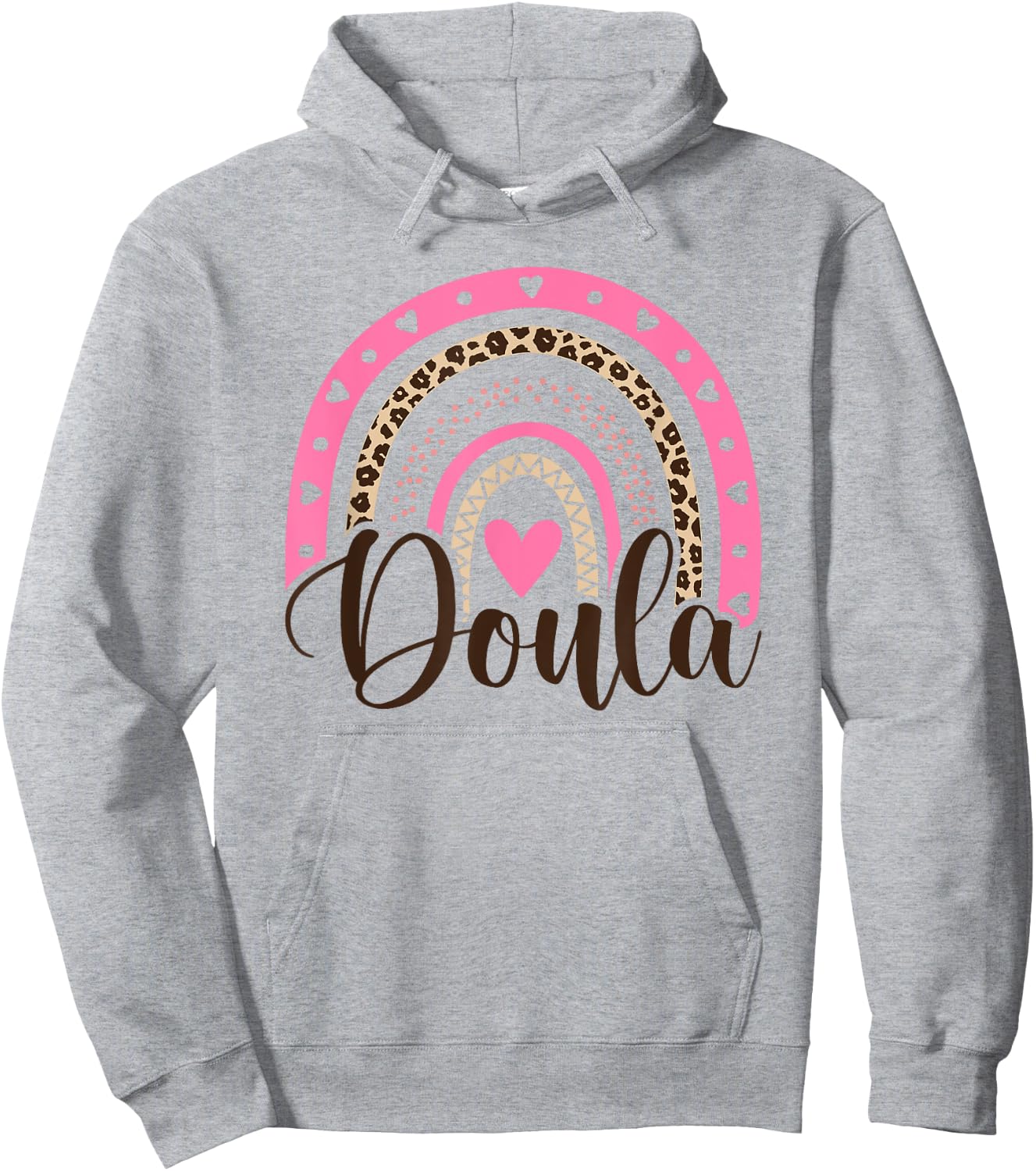 Doula Training Supplies & Midwifery Nurse C.o. Doula Bohemian Rainbow, Doula Hoodie - Hoodie | Ash
