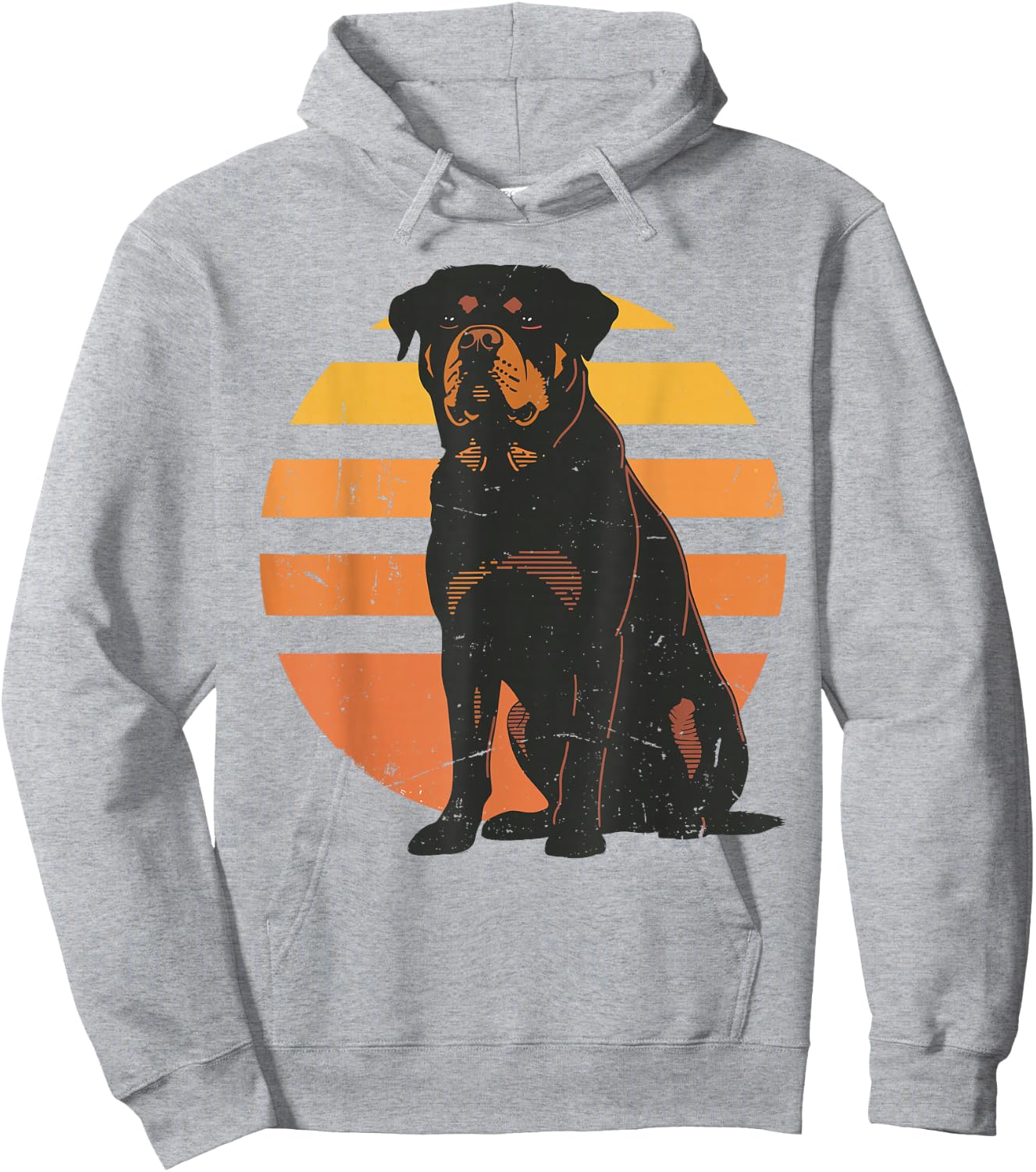 Retro Rottweiler Dog Lovers Gift Vintage Rottie Men Women Hoodie - Hoodie | Ash