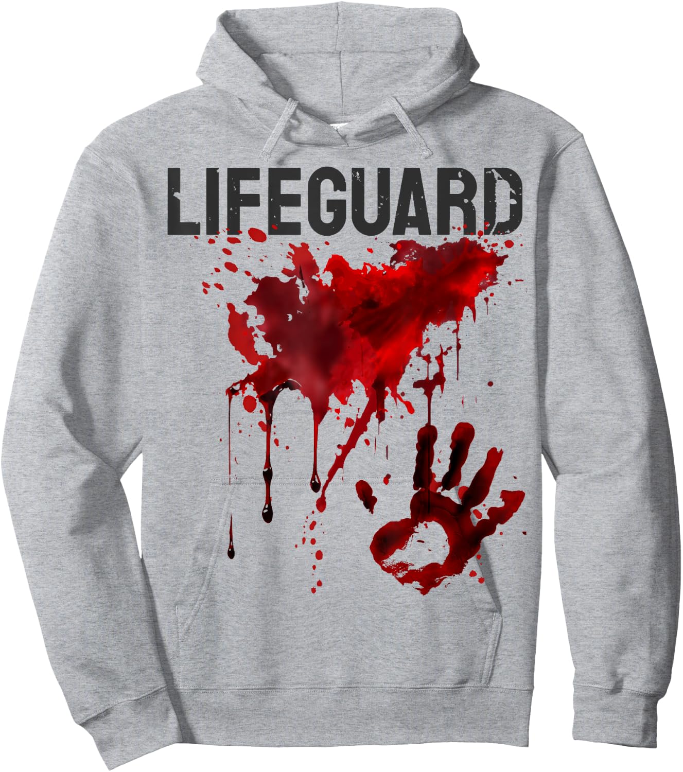 Lifeguard Shirt Blood Splatter Nurse Halloween Hoodie - Hoodie | Ash