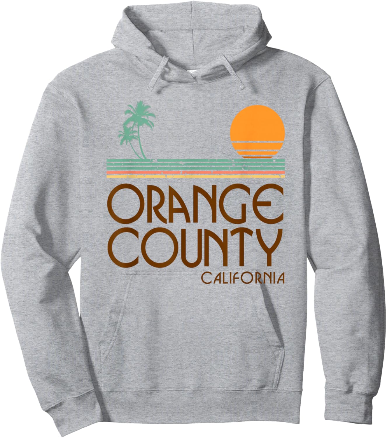 Orange County California T Shirt Hoodie - Hoodie | Ash