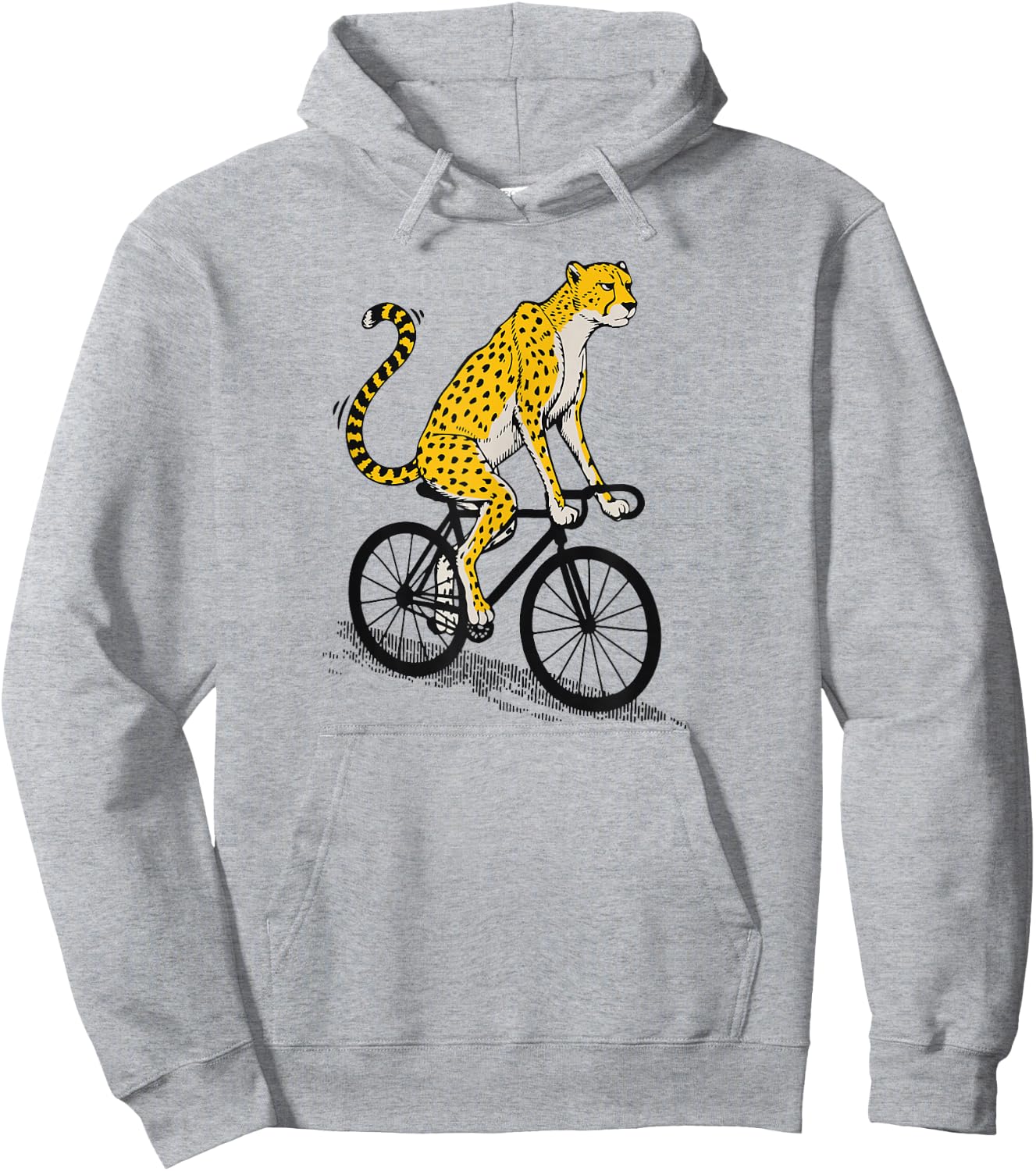Funny Cheetah Cycling & Biking Humor for Bicyclists Hoodie - Hoodie | Ash