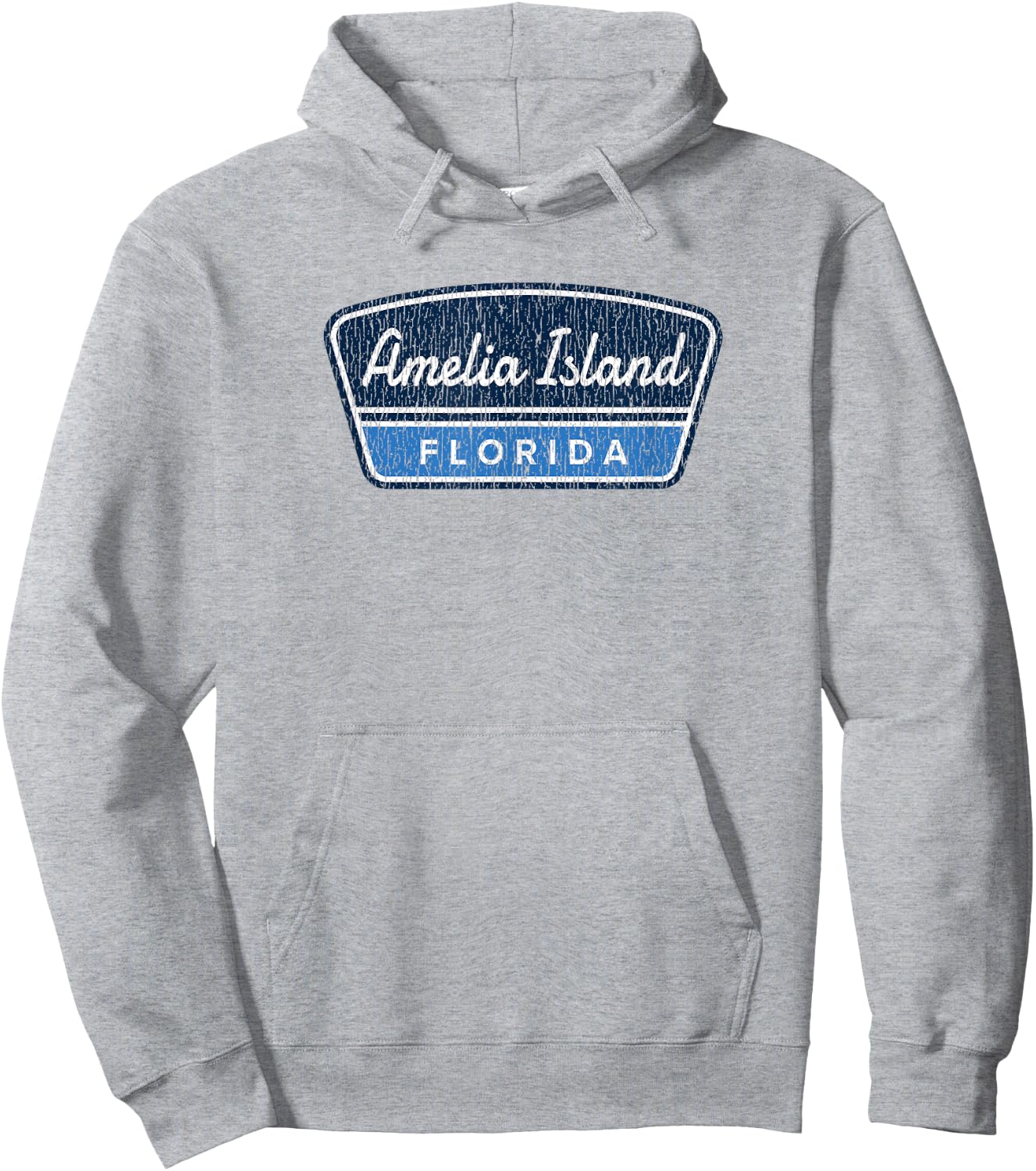 Vintage Amelia Island Florida Souvenir Retro Preppy Graphic Hoodie - Hoodie | Ash
