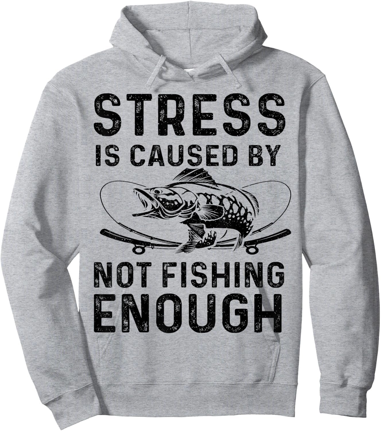 Funny Bass Fishing Lover Fisherman Father's Day Humor Quote Hoodie - Hoodie | Ash
