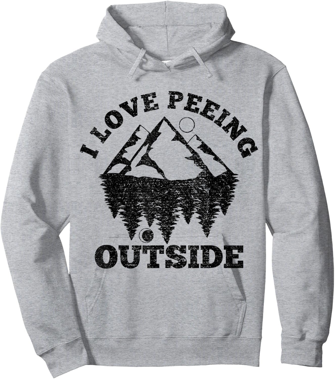 I Love Peeing Outside - Funny Hiking Camping Gift Outdoor Hoodie - Hoodie | Ash