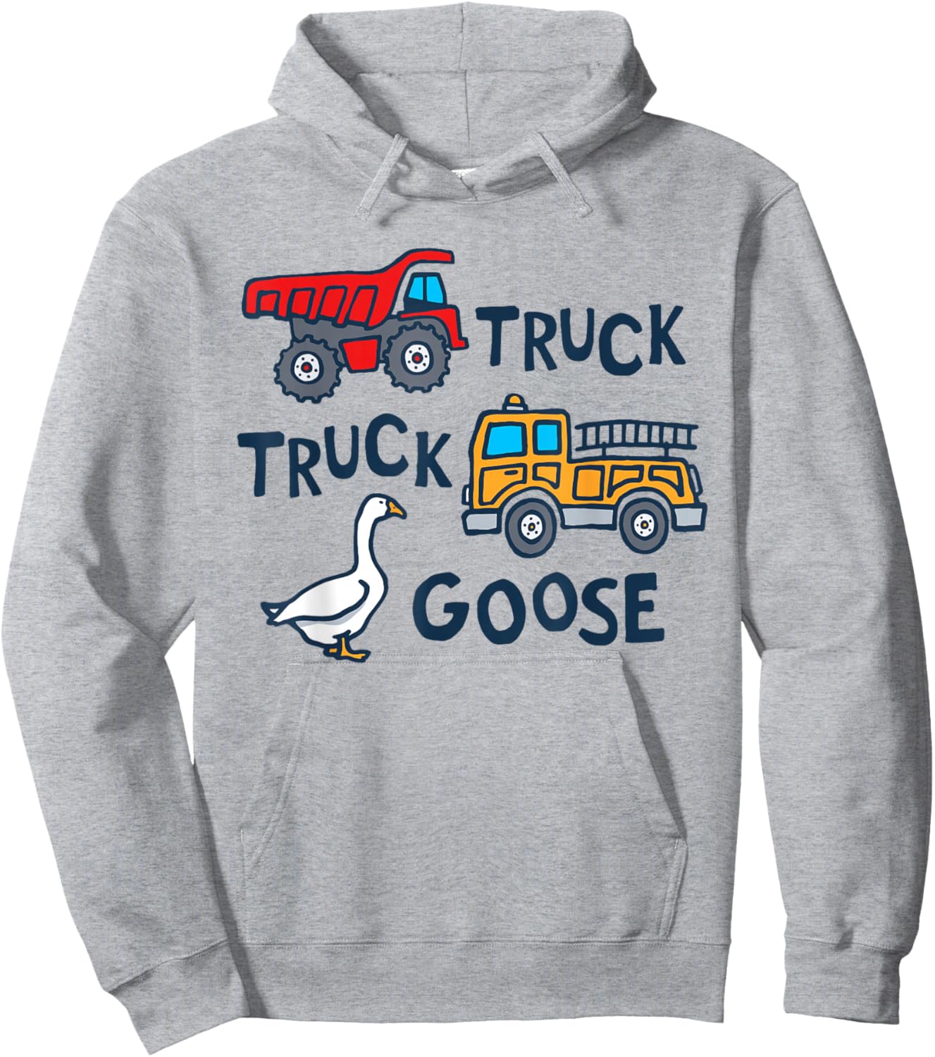 Cute Truck Goose Funny Truck Driver Trucker Silly Goose Farm Hoodie - Hoodie | Ash