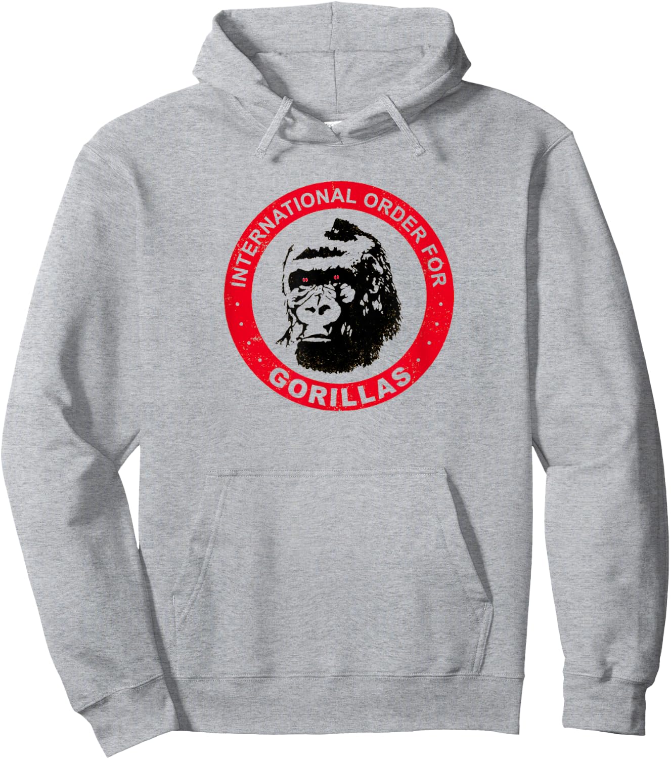 International Order For Gorillas Retro 80s Hoodie - Hoodie | Ash